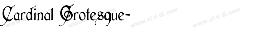 Cardinal Grotesque字体转换